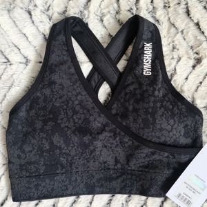 Gymshark Black Adapt Pattern Seamless  Sports Bra